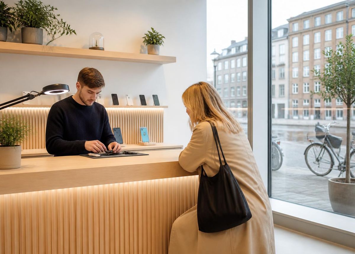 Phonetrades butik på Østerbrogade i København